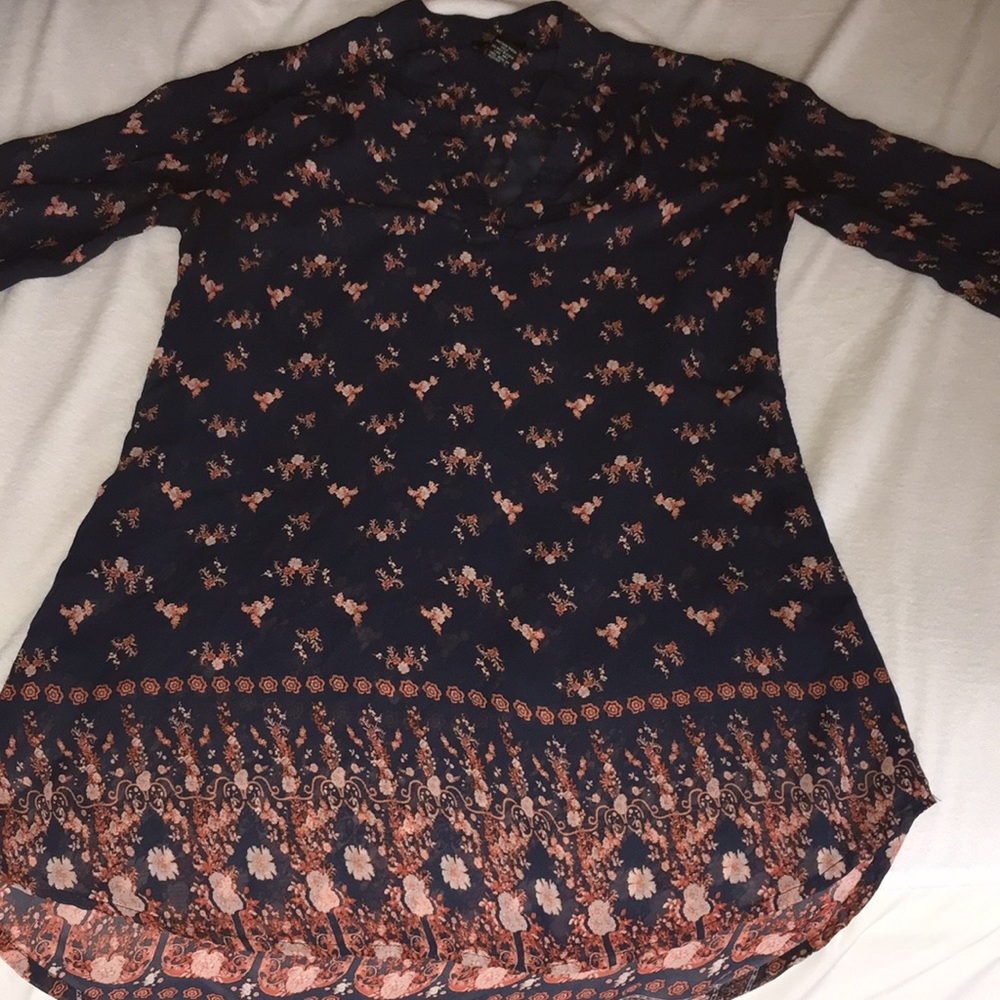Blue Floral Shirt